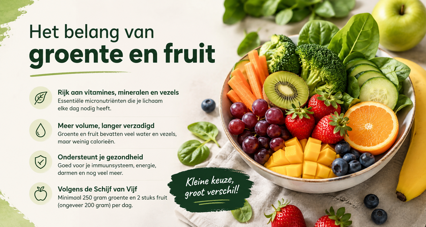 Het belang van voldoende groente en fruit